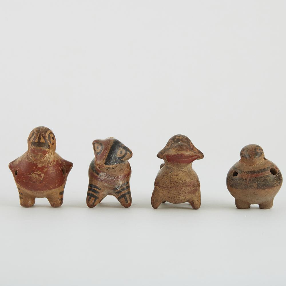 Grp: 4 Diquis Pre-Columbian Polychrome Ceramic Wh (1 of 5)