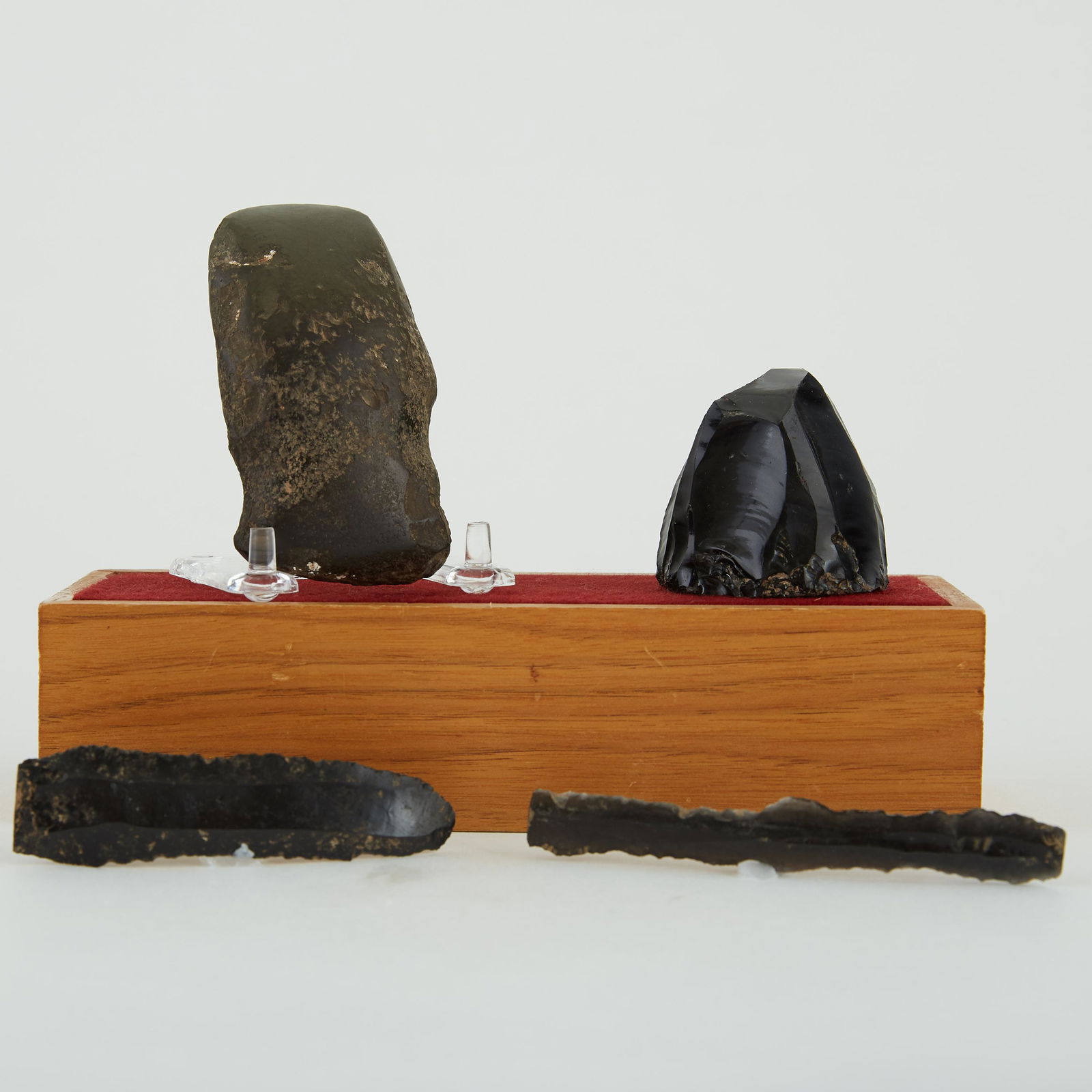 Grp: 4 Pre-Columbian Stone Objects 1 Stone Celt 2 (1 of 6)