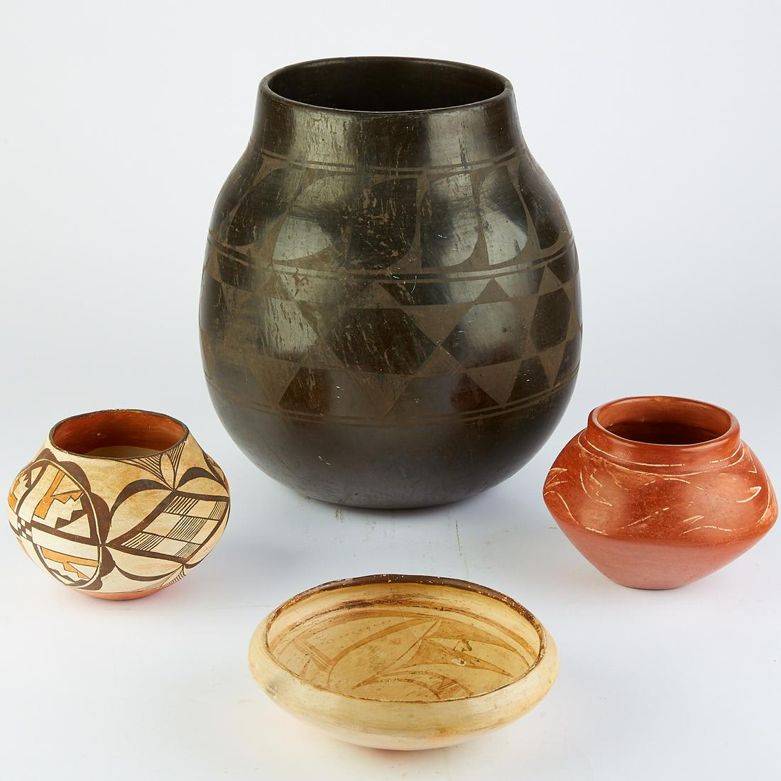 Group of 4 Pueblo Pots (1 of 9)
