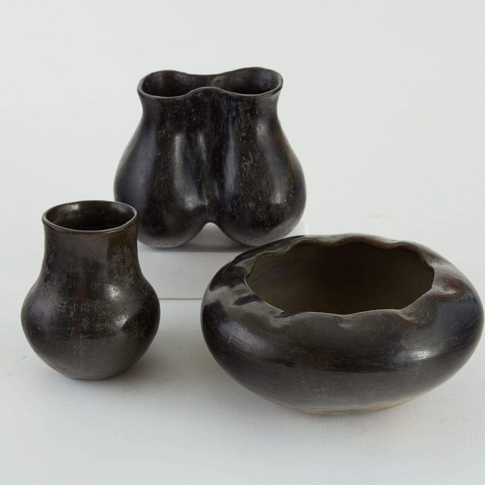 3 Pueblo Blackware Pottery Pieces (1 of 4)