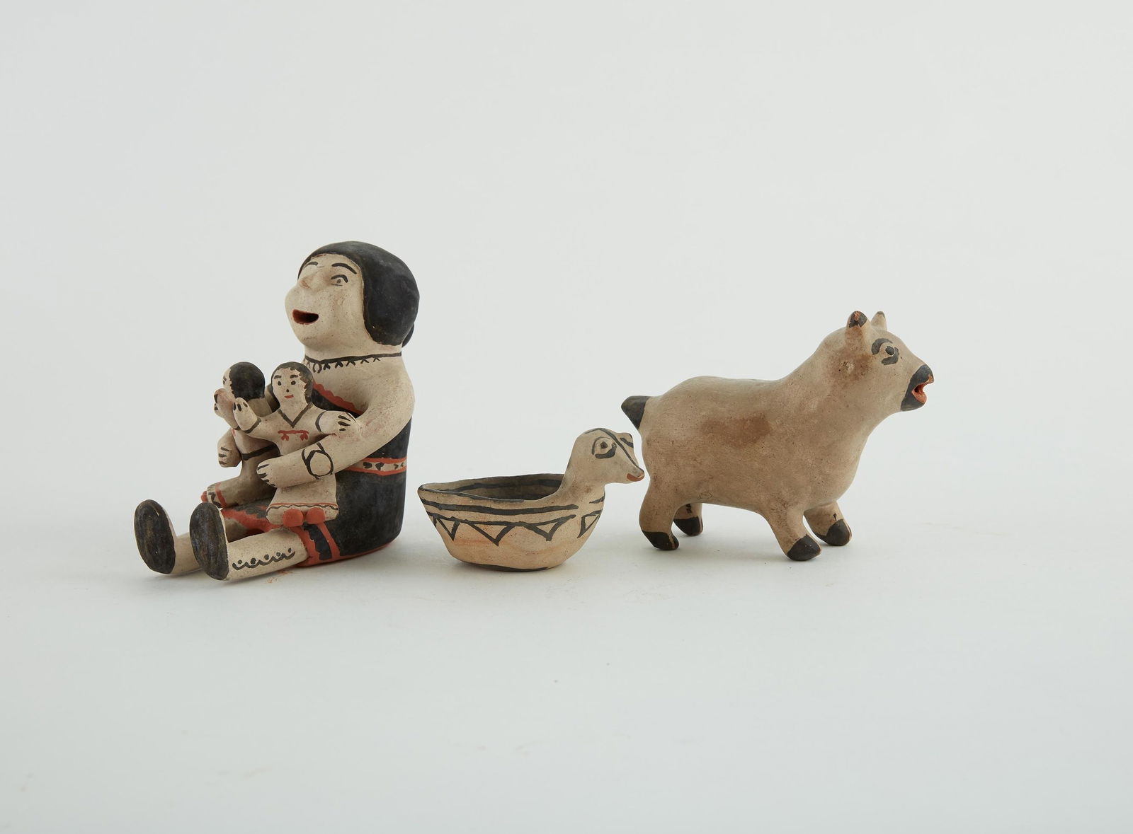 Group of 3 Cochiti Pueblo Pottery Pieces (1 of 4)