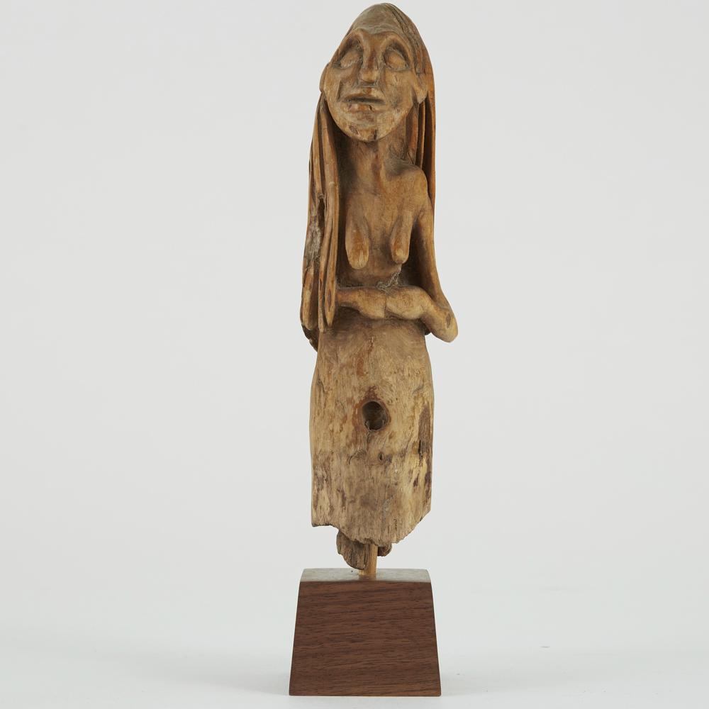 19th c. Haudenosaunee (Iroquois) Wood Shaman's Do (1 of 4)