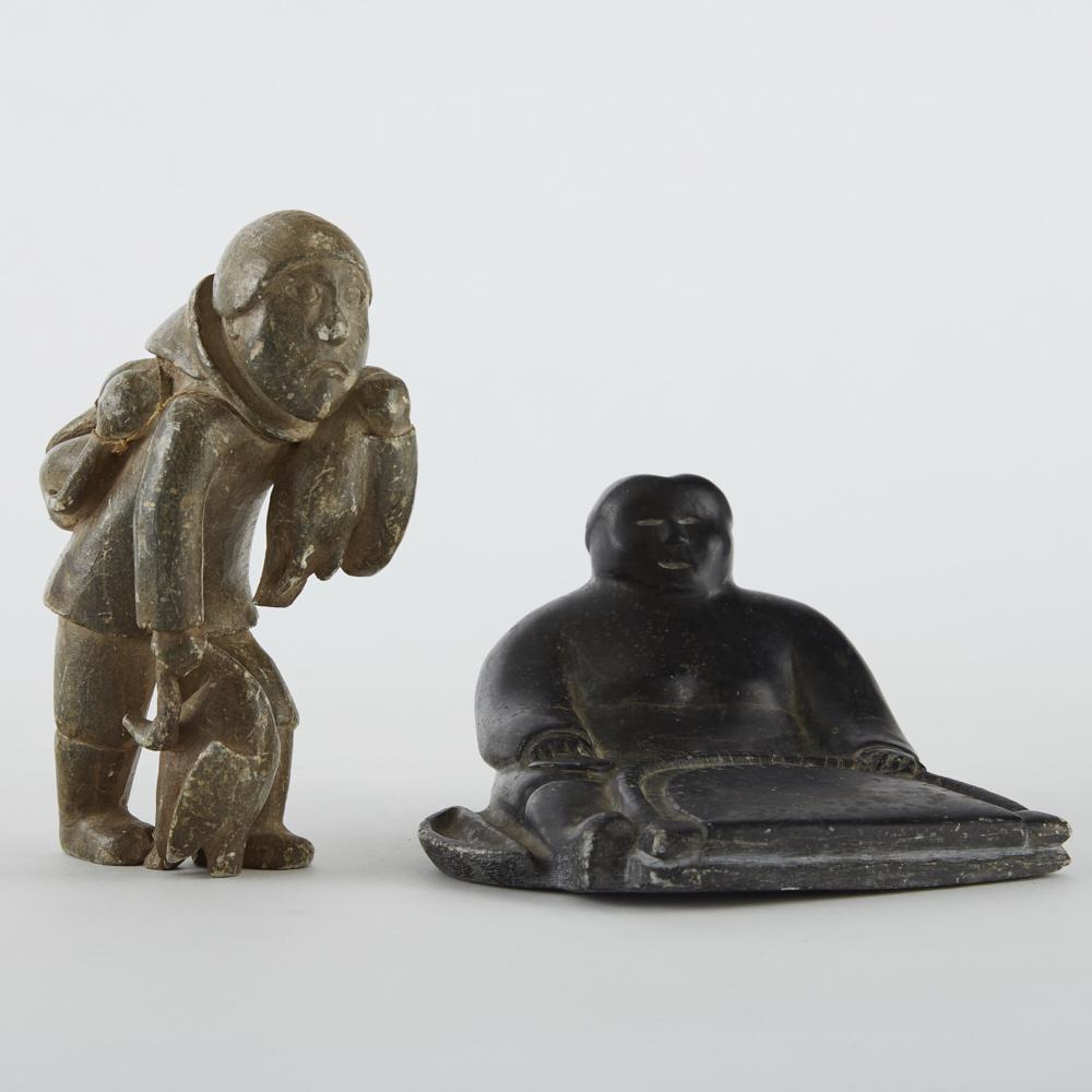 Grp: 2 20th c. Inuit Soapstone Carvings (1 of 4)