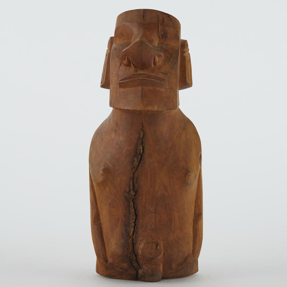 Easter Island Rapa Nui Carved Wooden Moai Figure (1 of 6)