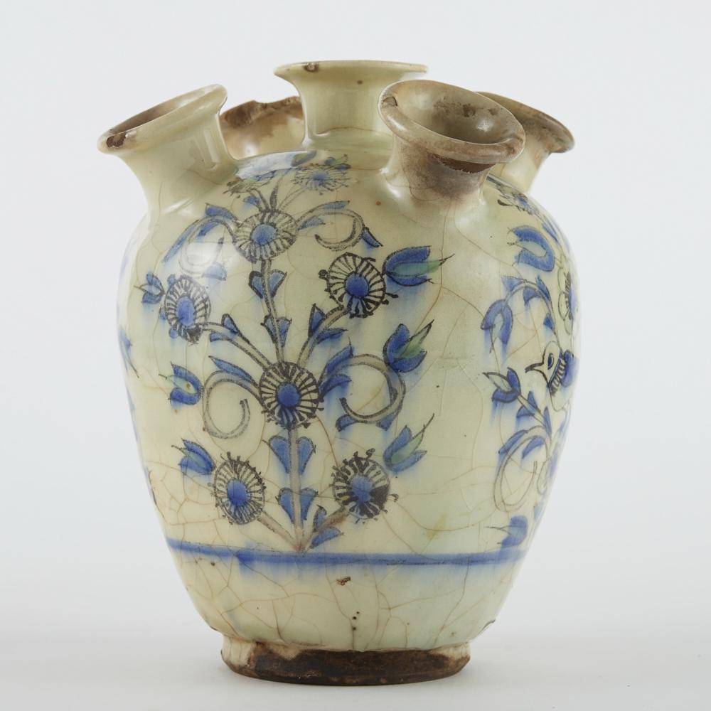 Persian Qajar Tulip Ceramic Vase (1 of 5)
