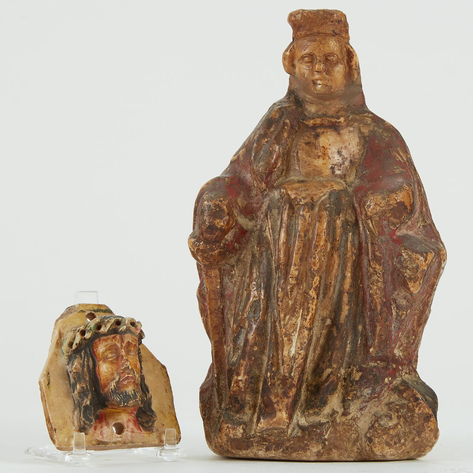 Group of 2 European Alabaster Carvings (1 of 4)