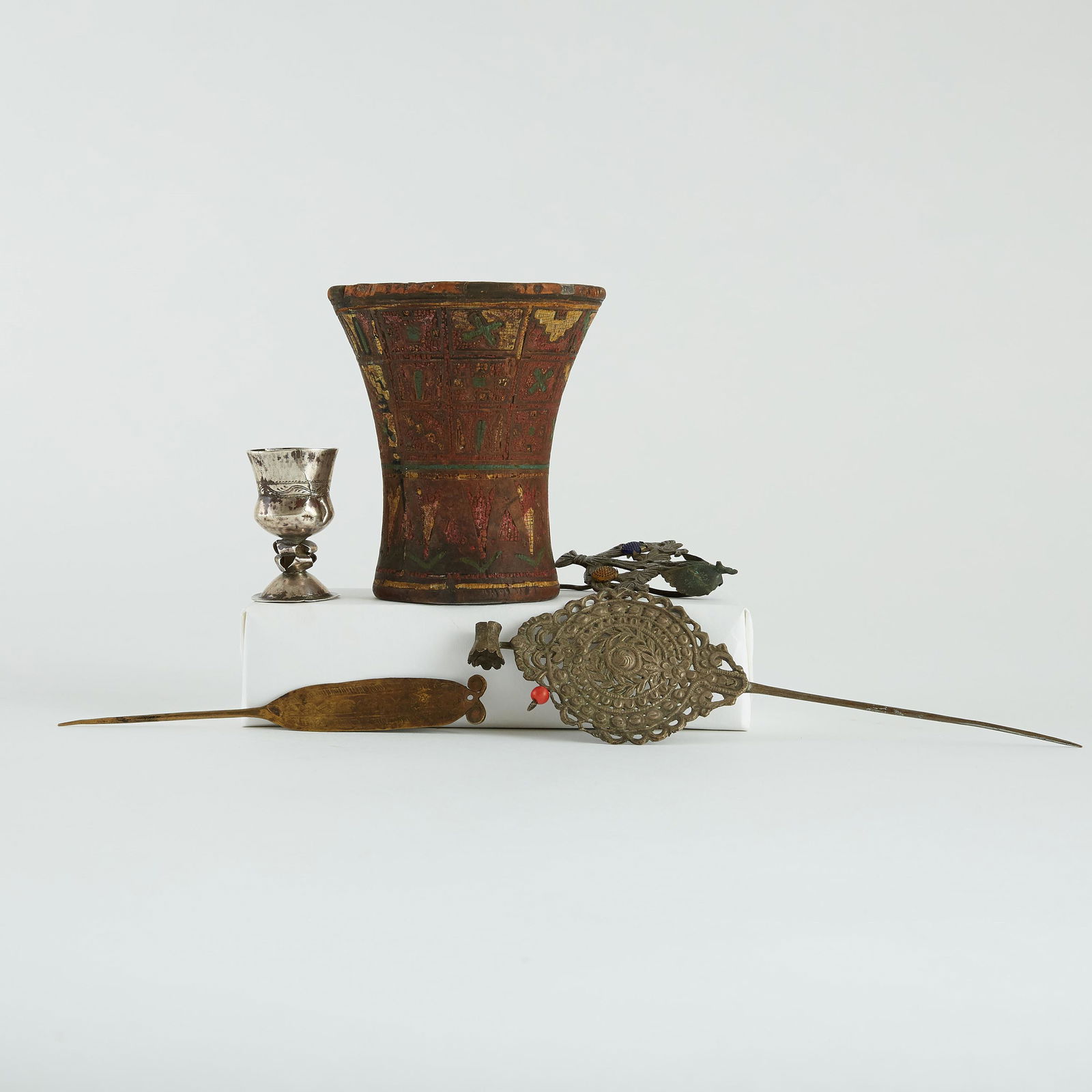 Grp Colonial Latin American Items Incan Kero 3 Tu (1 of 10)