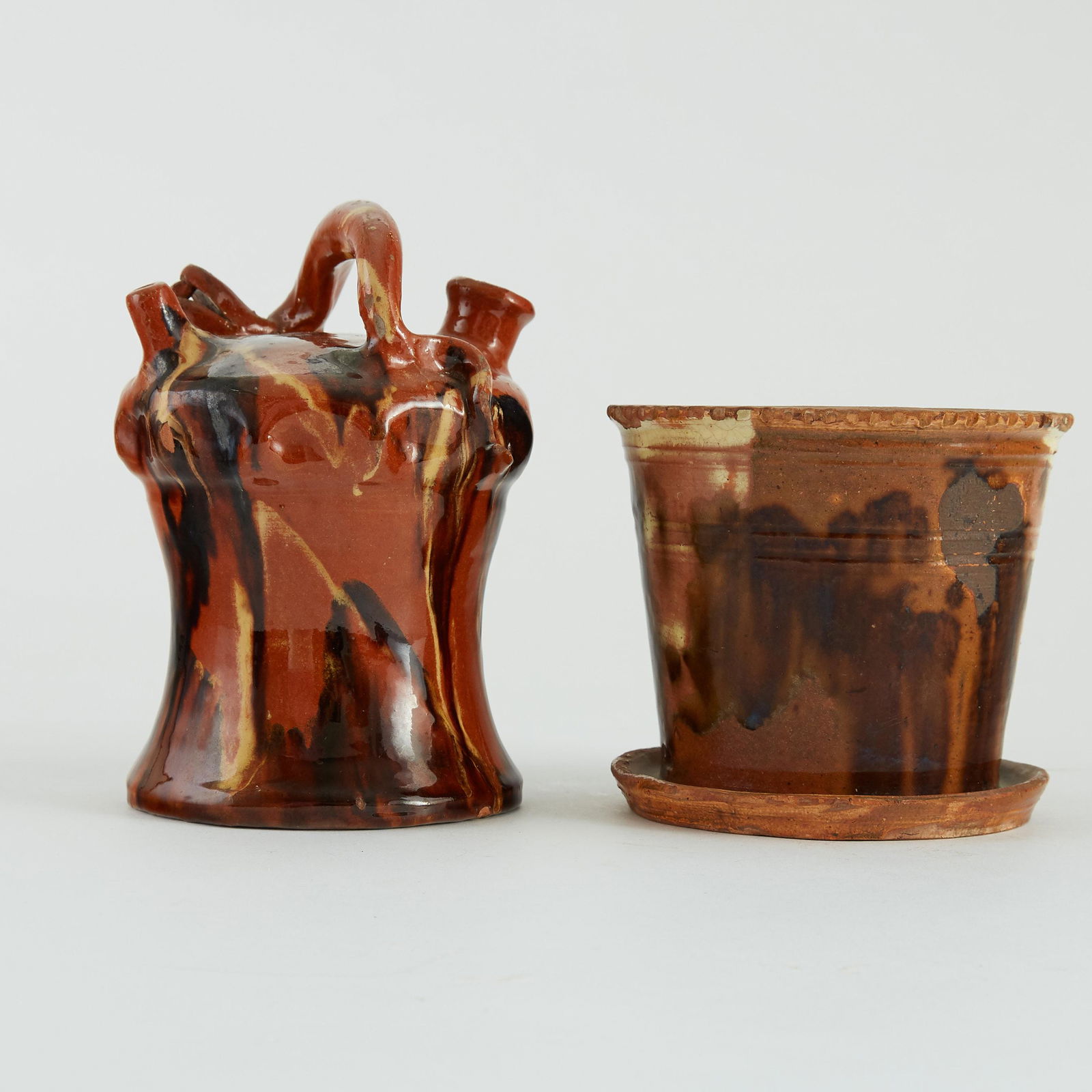 Group of 2 Pennsylvania Redware Vessels (1 of 5)