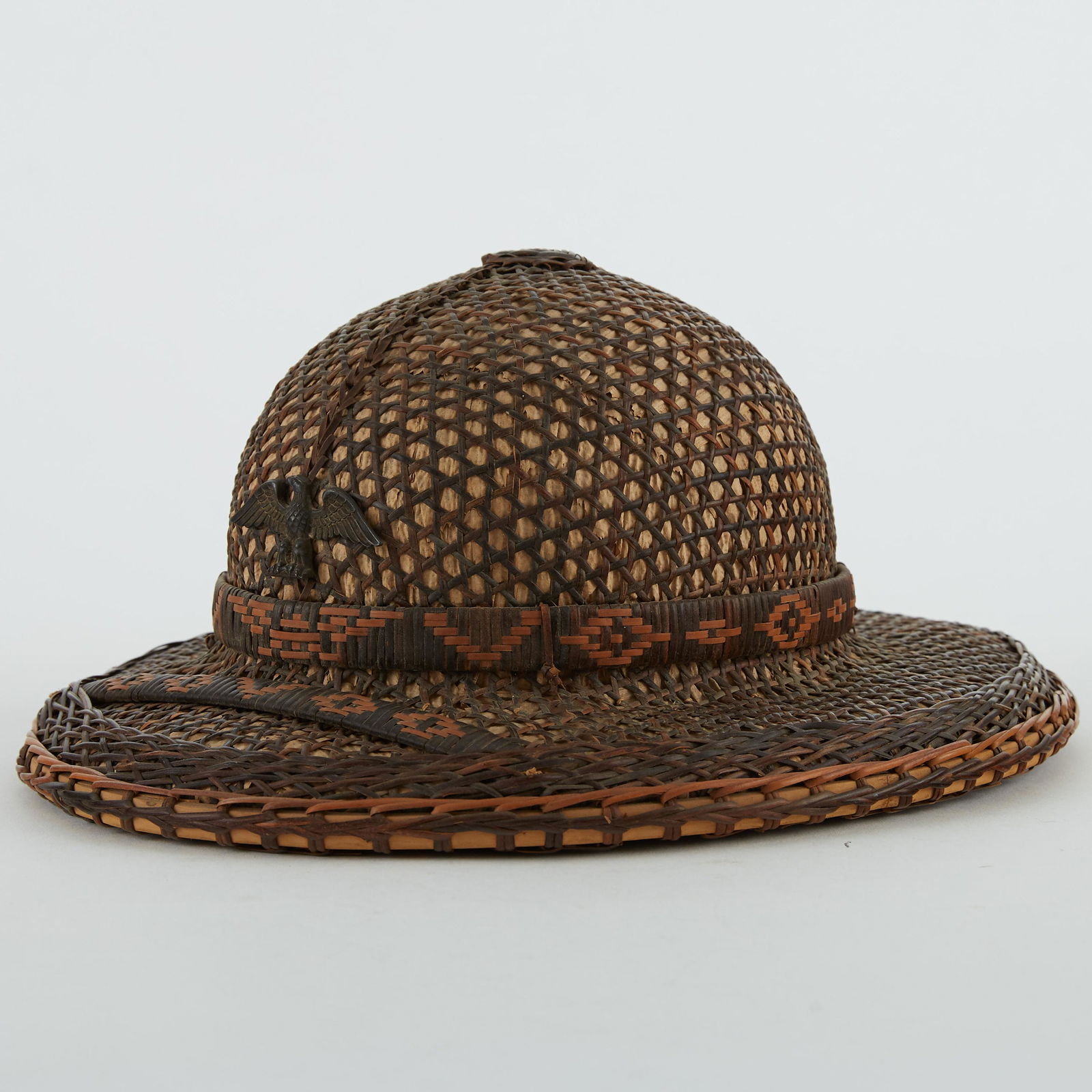 WWII Rattan Sun Helmet or Pith Helmet (1 of 5)