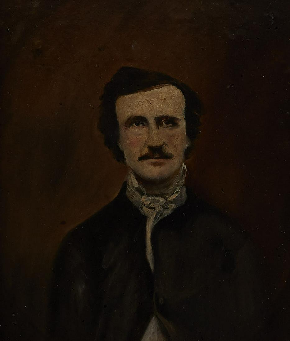 Edgar Allan Poe Oil On Board (1 of 4)
