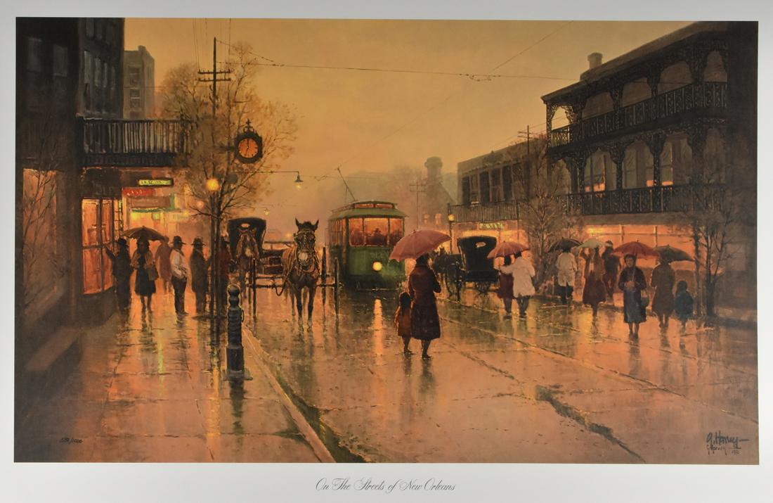 G. Harvey "On the Streets of New Orleans" Lithogr (1 of 2)