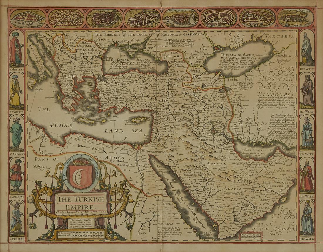 John Speed Map of the Turkish Empire 1626 (1 of 2)