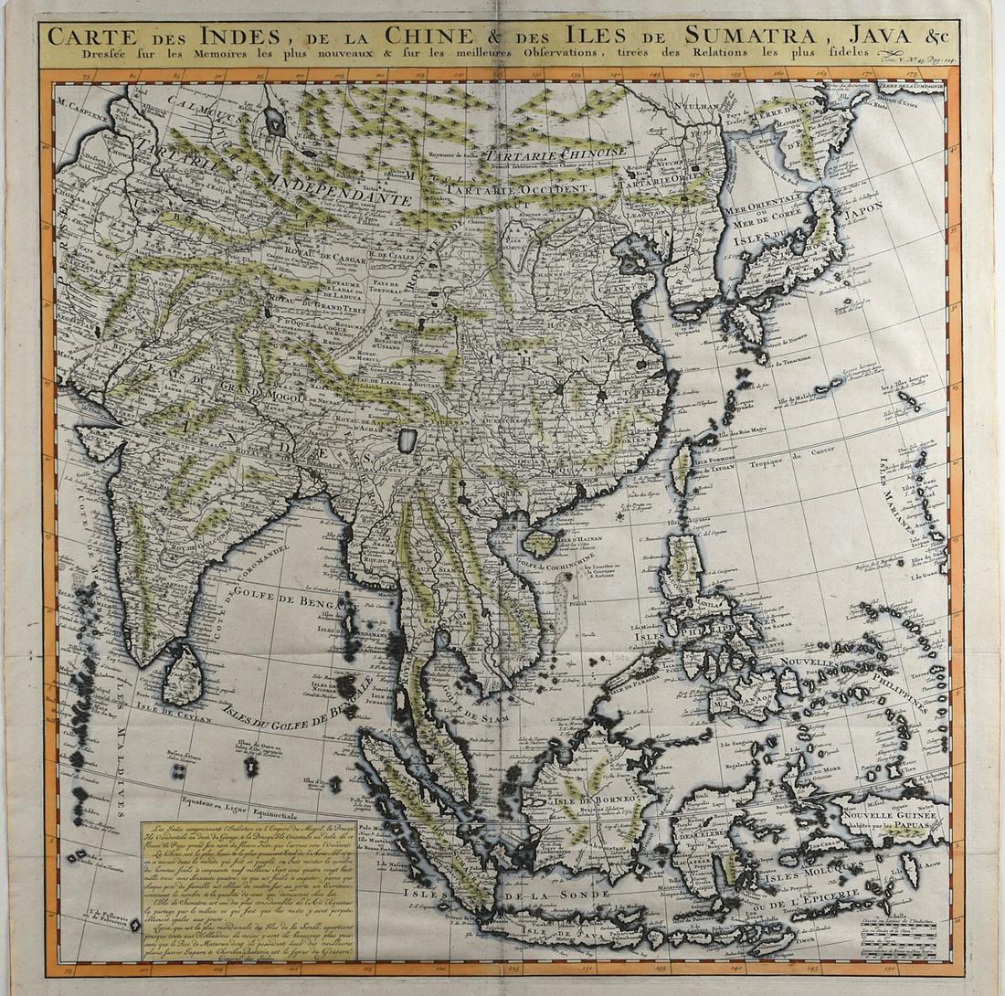Henri Abraham Chatelain Map of Asia ca. 1700 (1 of 1)
