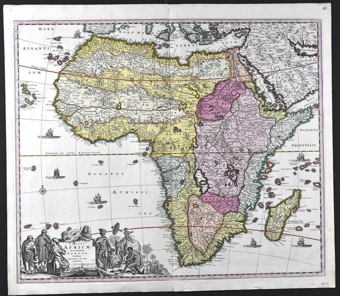 De Wit Map of Africa ca. 1685 (1 of 2)