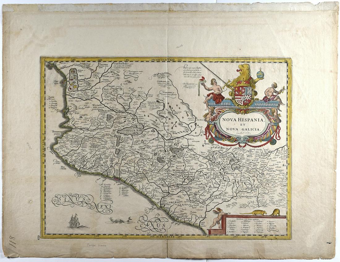 Mercator-Hondius Mexico Map ca. 1638 (1 of 1)