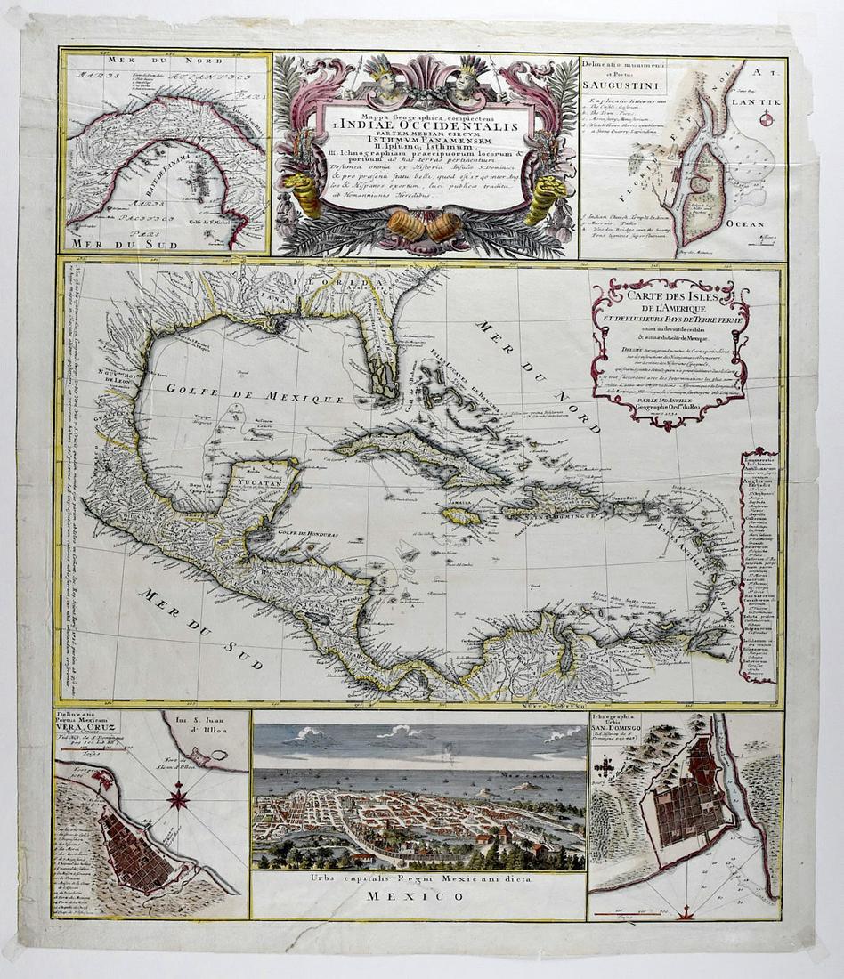Homann Heirs Map of the West Indies and Mexico 17 (1 of 1)