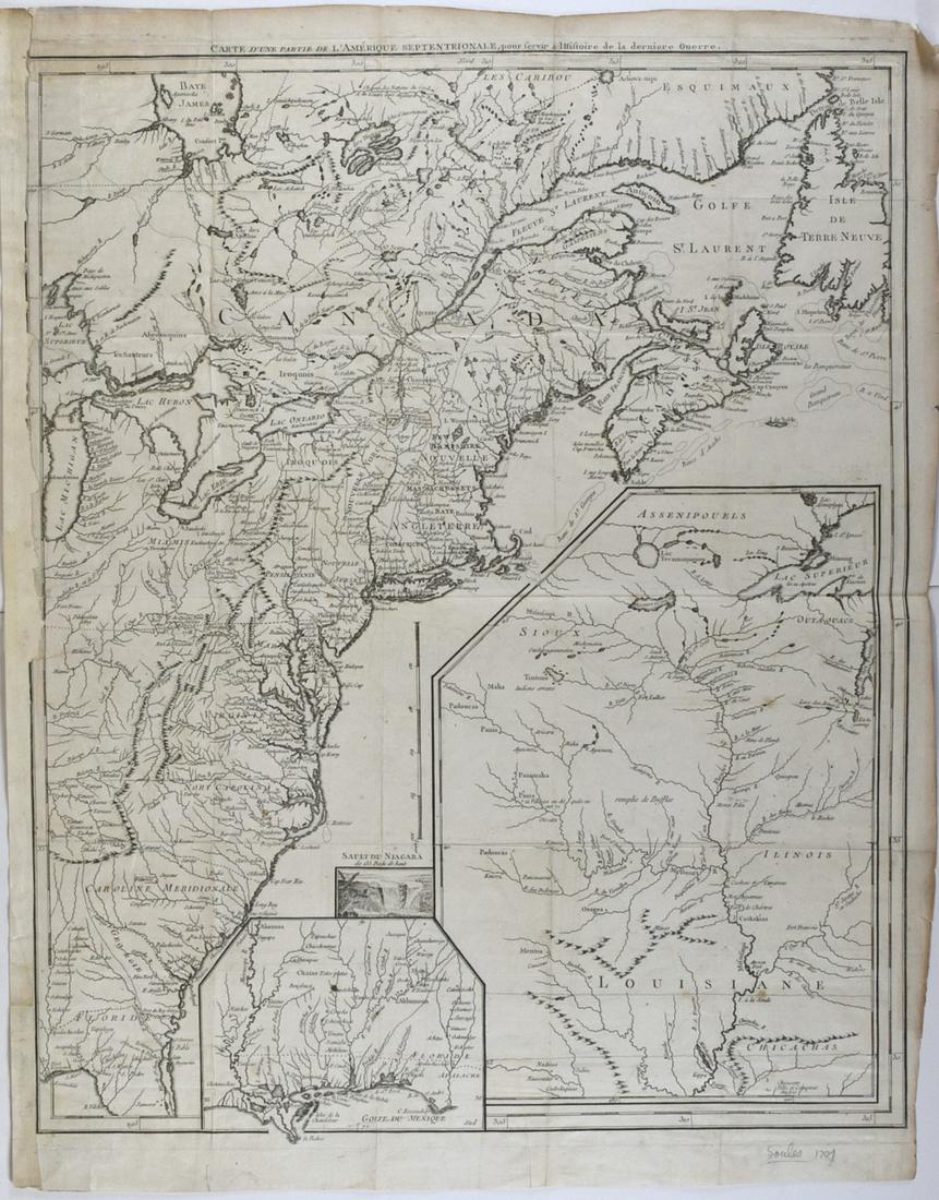 Le Rouge Map of Theatre de la Guerre en Amerique (1 of 1)
