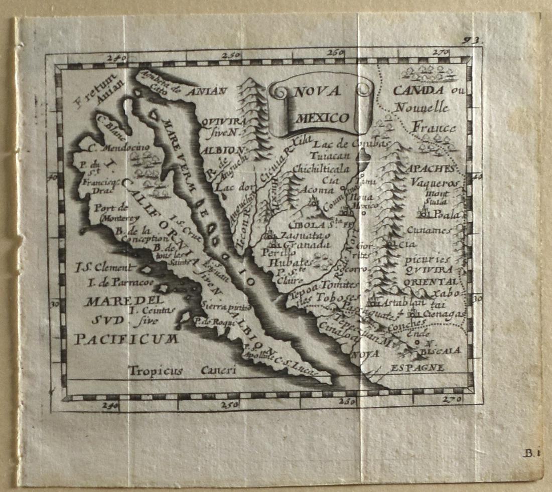 Pierre Duval Nova Mexico Map ca. 1660 California (1 of 1)