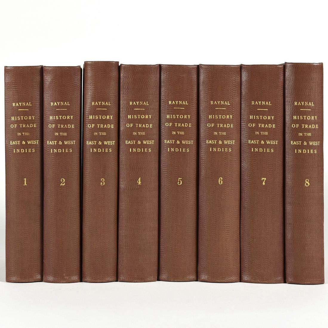 Raynal "History of Trade in the East and West Ind: Guillaume Thomas Raynal (1713-1796), tr. J.O. Justamond, F.R.S., "A Philosophical and Political History of the Settlements and Trade of Europeans in the East and West Indies," London: W. Strahan and T