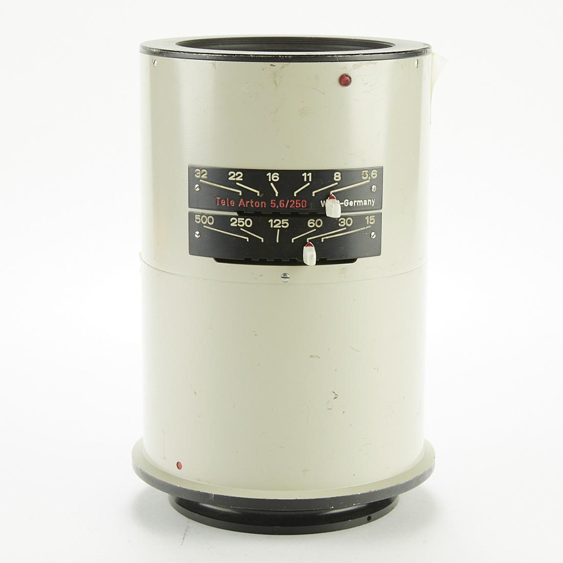 Tele Arton Lens for Aero Technika 45 EL Camera: Tele Arton camera lens for Aero Technika 45 EL. An unusual lens meant for a Linhof military grade camera. SKU: 03334