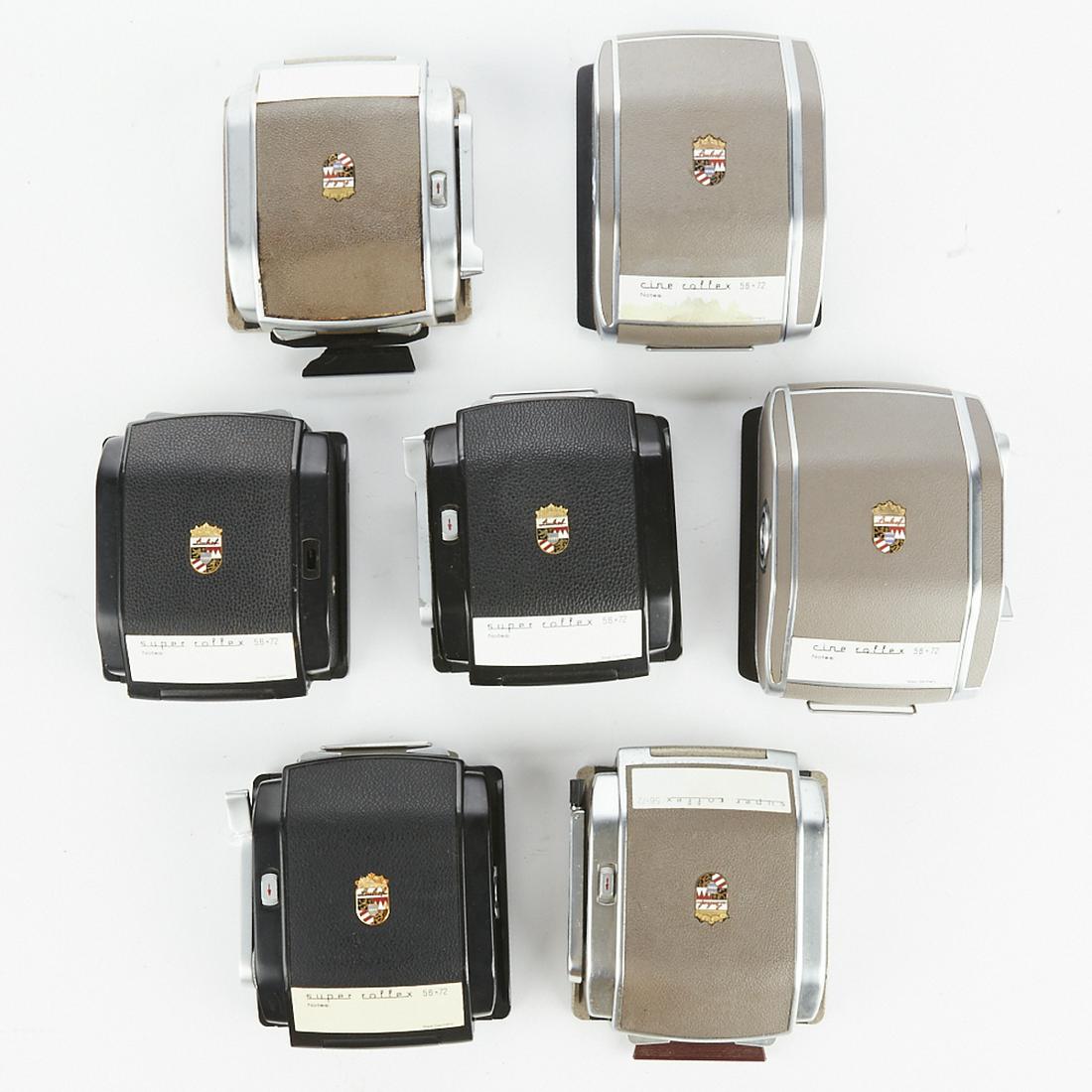 Grp of Technika Super Rollex 120 Camera Film Back: Group of seven Technika Super Rollex 120 camera film backs. SKU: 03406