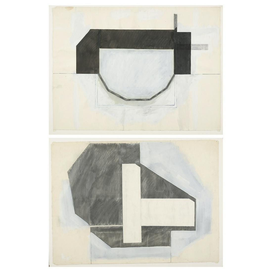 Grp: 2 Steven Beyer "Untitled" Drawings Mixed Med (1 of 7)