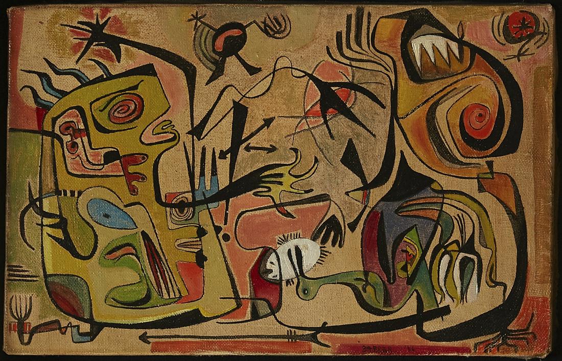 Gertrude Barrer Abstract Indian Space Oil on Canv (1 of 3)