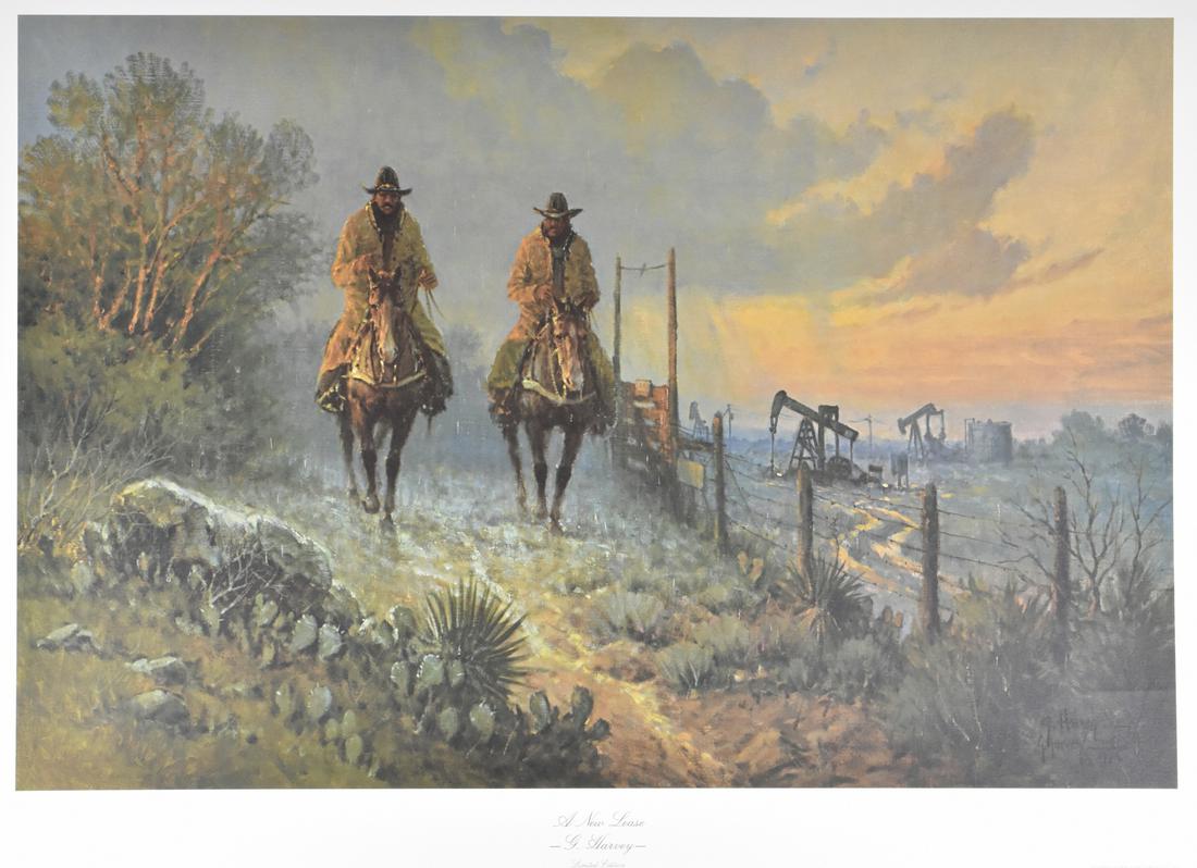 G. Harvey "A New Lease" Lithograph Art Print (1 of 2)