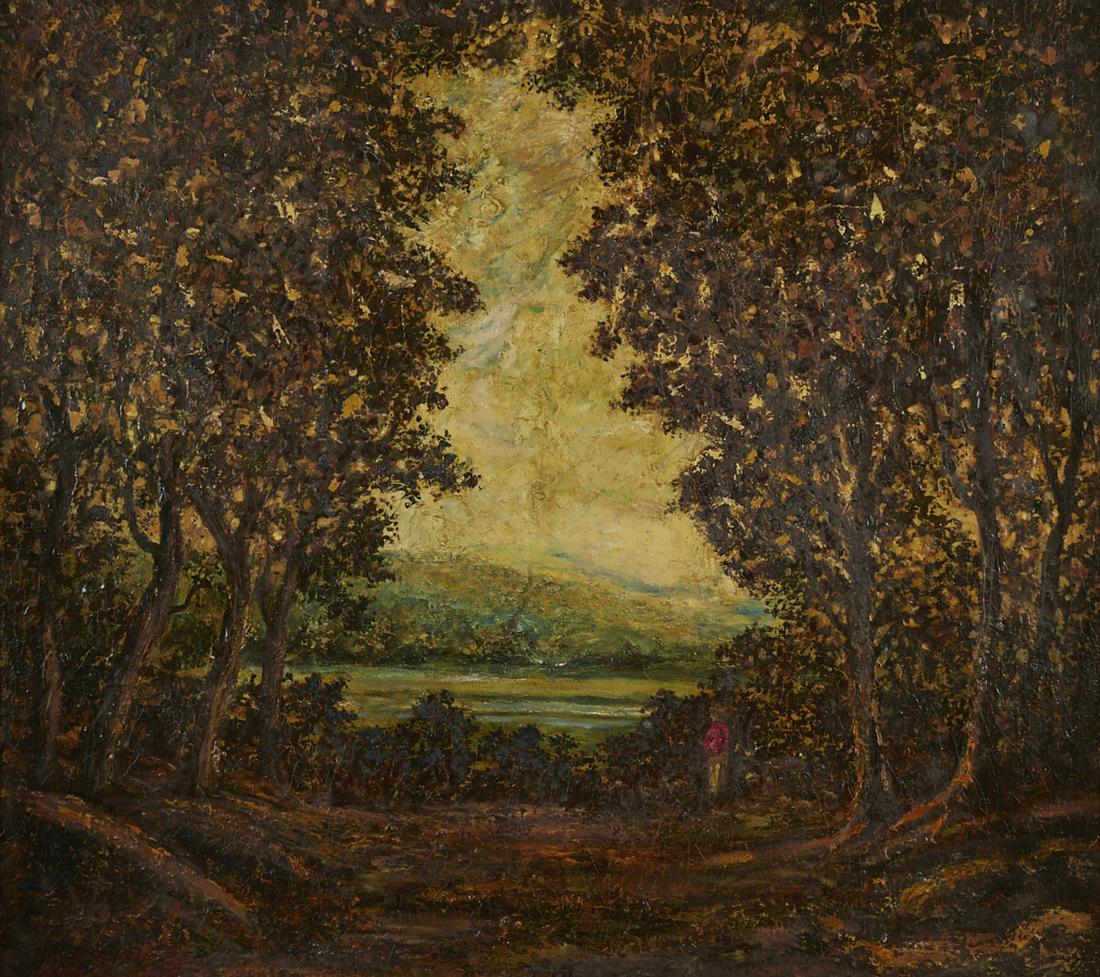 Style of Ralphn Blakelock Landscape Oil on Canvas (1 of 3)