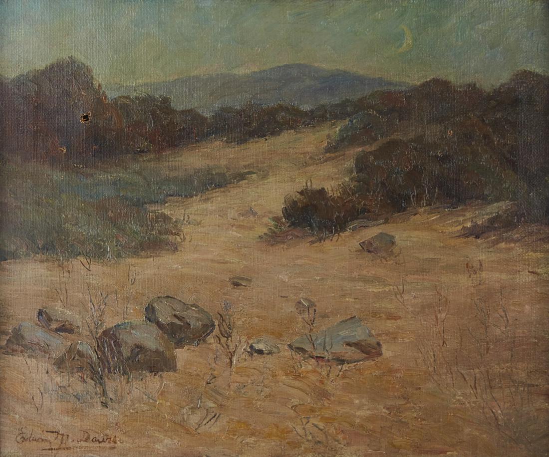 Edwin Minot Dawes Desert Landscape Oil on Canvas: Edwin Minot Dawes (1872-1945). Oil on canvas depicting a desert landscape. Signed along the lower left. Dimensions: Unframed; height: 20 in x width: 24 in. Framed; height: 25 3/4 in x width: 29 3/4 in