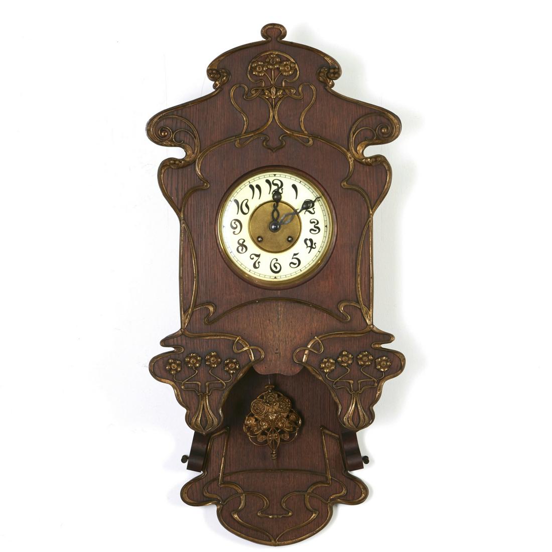 Lenzkirch German Art Nouveau Wall Clock (1 of 5)