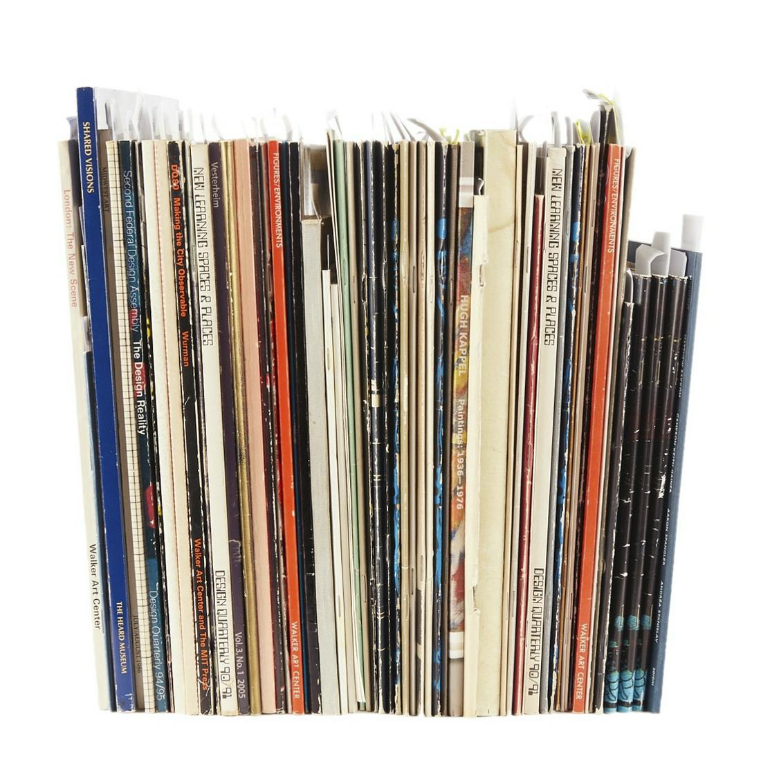 Grp: Minnesota Art Books: Group of books related to Minnesota art including a John Anderson monograph manuscript, copies of Design Quarterly, and publications by the Walker Art Center. SKU: 04013