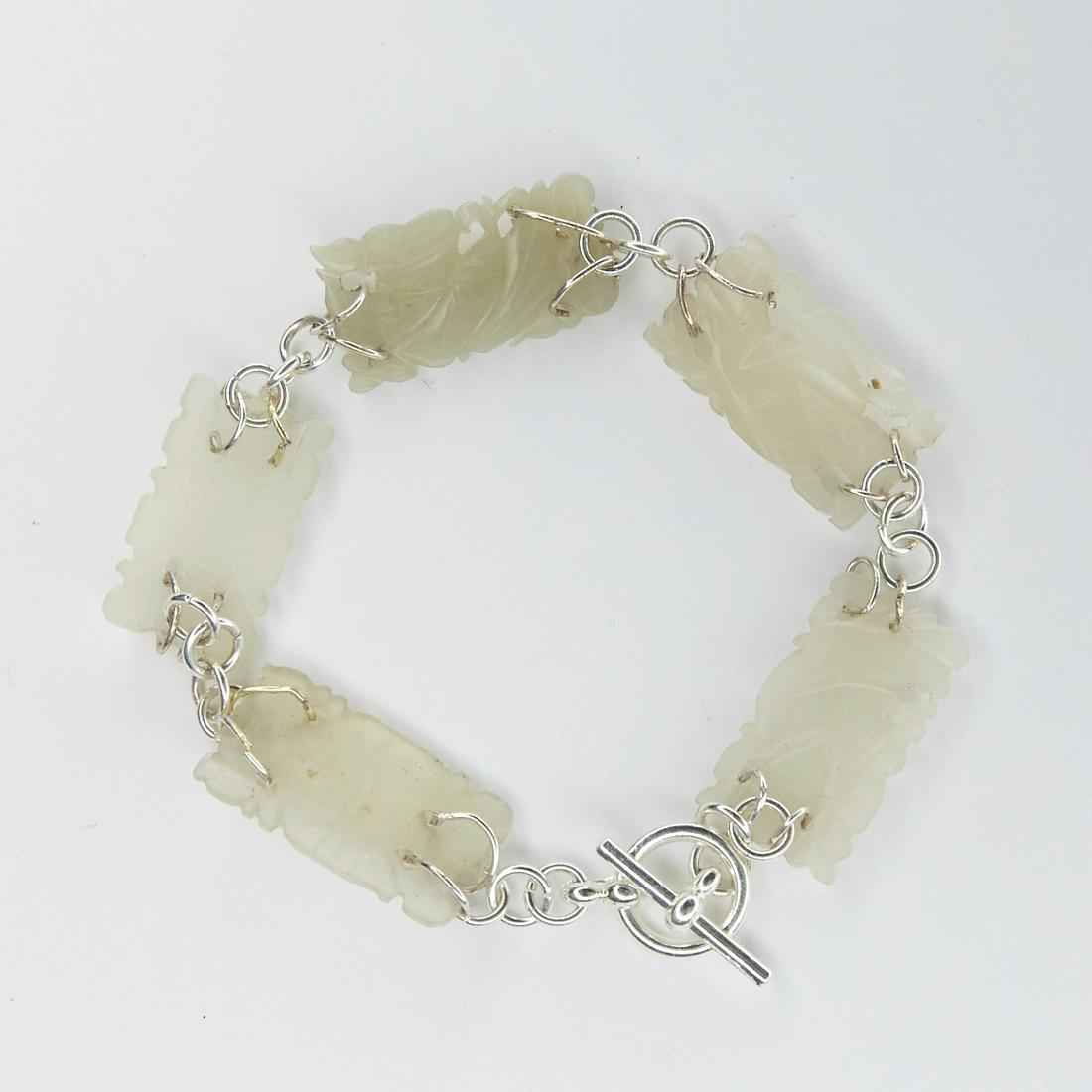 Bracelet w/ Chinese Jade Carvings (1 of 4)