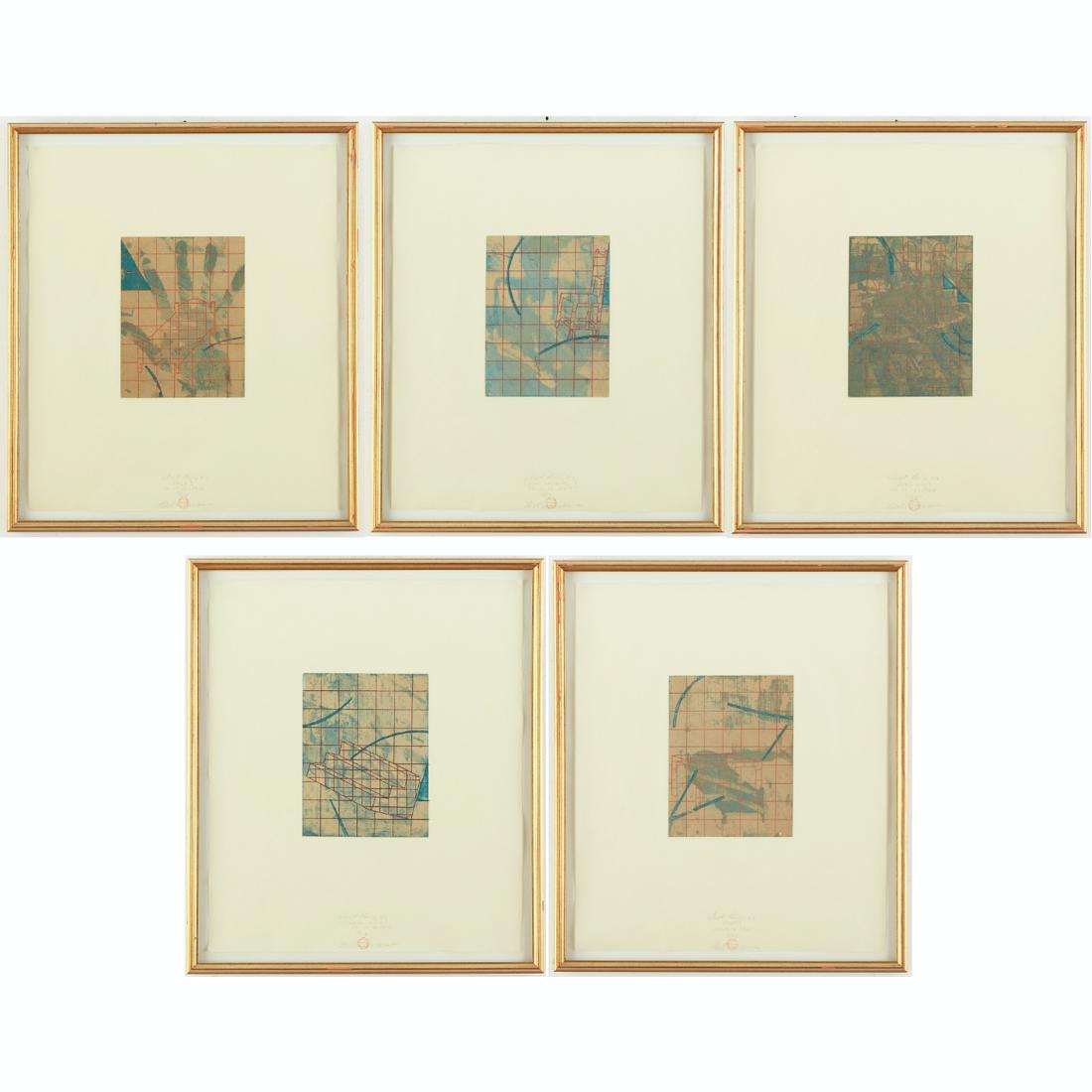 Steve Sorman Suite of 5 "What This Is" Intaglio Prints: Steve Sorman (b. 1948). A suite of five intaglio prints titled "What This Is," individually titled "tell me," "eat," "come in," "sit down," and "