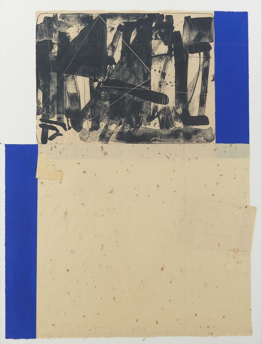 Steve Sorman "The Explanation of This" Mixed Media: Steve Sorman (b. 1948). Mixed media collage on paper titled "The Explanation of This." Titled, dated 1.4.79, and numbered 24/25 along the lower right. Marked with the Vermillion Editions Lim