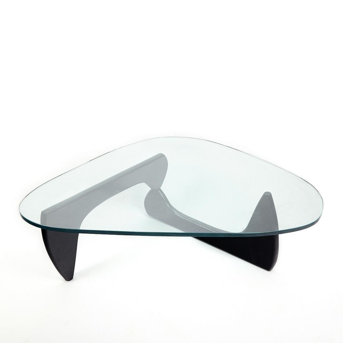 Isamu Noguchi IN-50 Coffee Table Herman Miller: Isamu Noguchi (1904-1988) for Herman Miller, USA. Coffee table, model IN-50, designed 1944. Glass, enameled wood. Height: 16 in x width: 40 in x depth: 38 in.