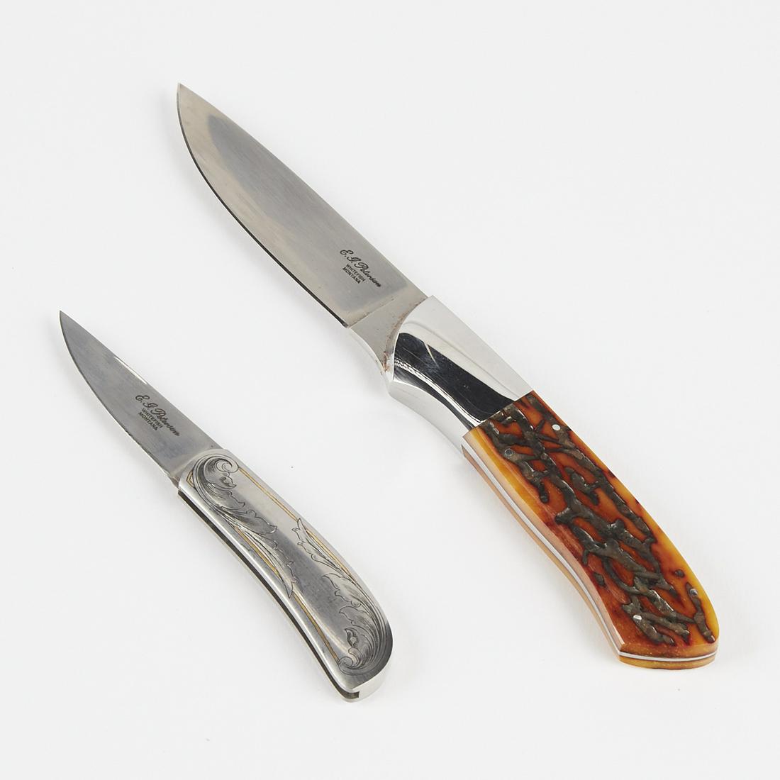 Grp: 2 E.G. (Eldon) Peterson Knife w/ Folding Knife (1 of 7)