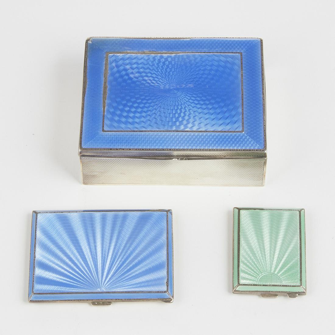 Grp: Sterling Silver and Enamel Humidor Cigarette Case (1 of 9)