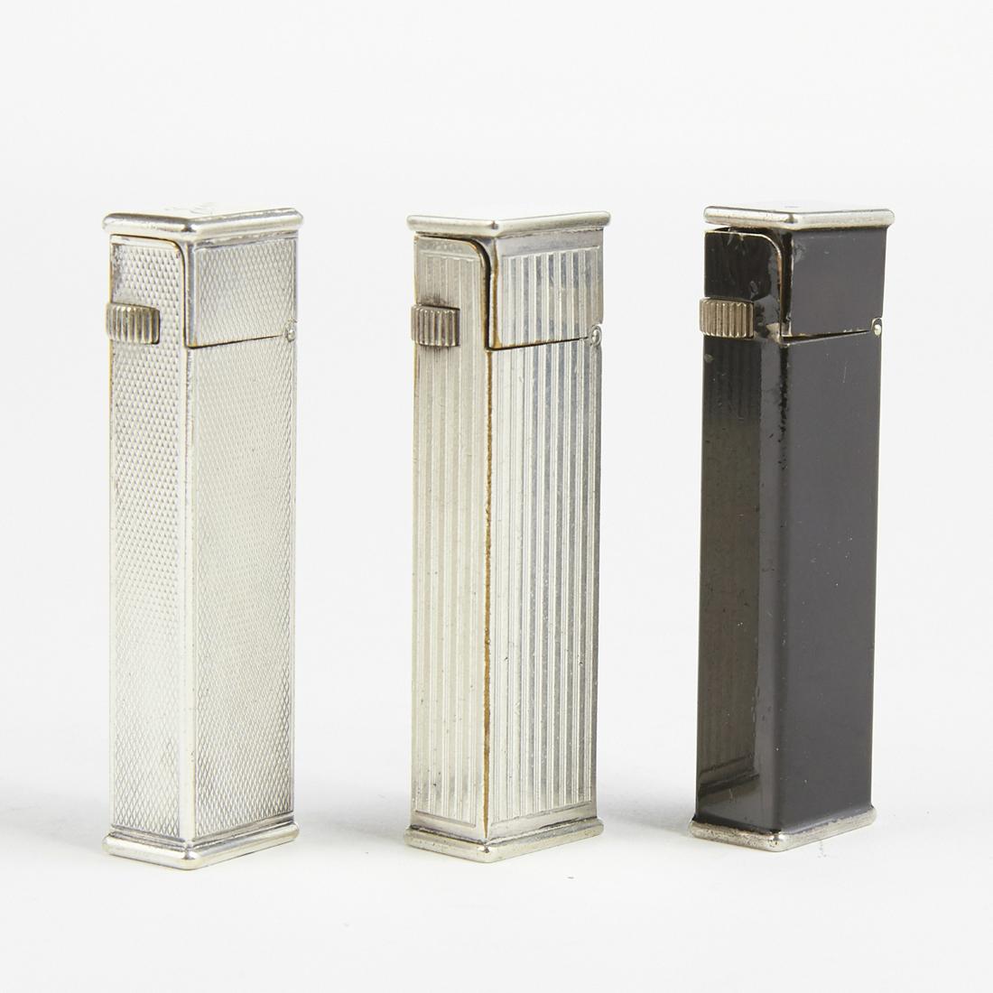 Grp: Dunhill Cartier Licensed Tallboy Lighters (1 of 5)