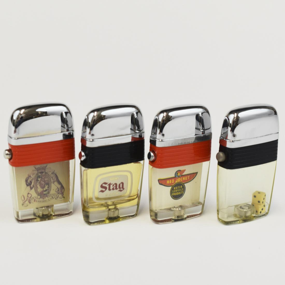 Grp: 4 Scripto Windguard Vu-lighters w/ Tins (1 of 5)