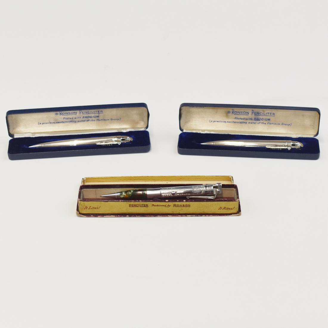 Grp: 3 Ronson Penciliter Mechanical Pencil & Lighters (1 of 5)