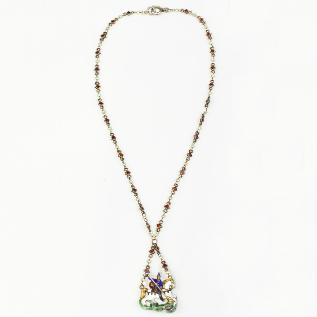 Austro-Hungarian St. George Slaying Dragon Enameled (1 of 5)