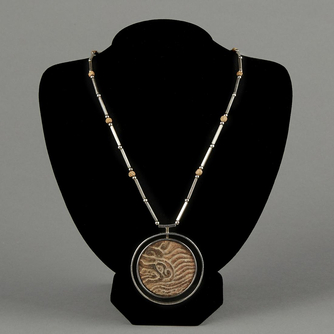 Los Castillo Taxco Sterling Silver Aztec Relic Pendant (1 of 9)