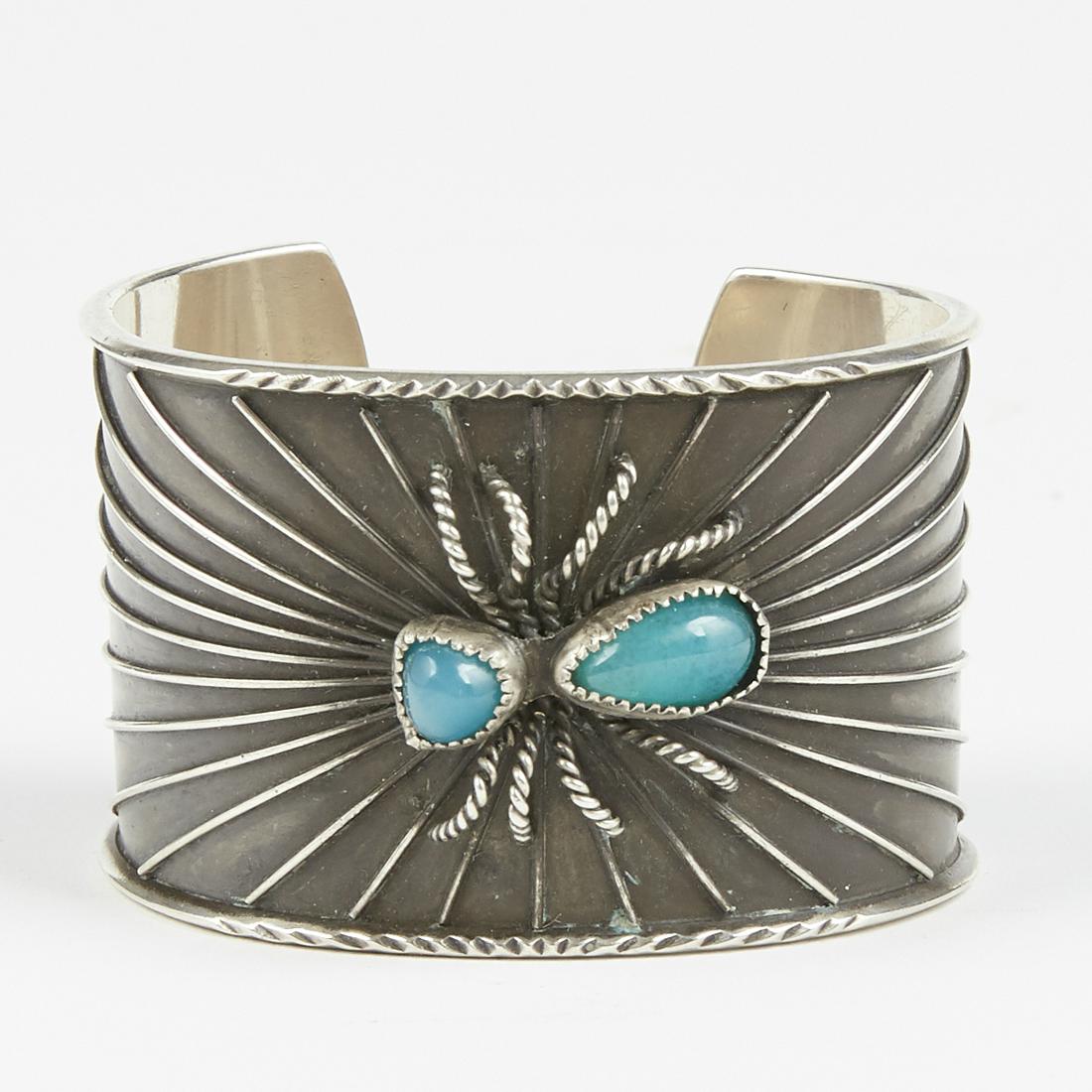 SW Native American Silver & Chrysocolla-In-Chalcedony (1 of 6)