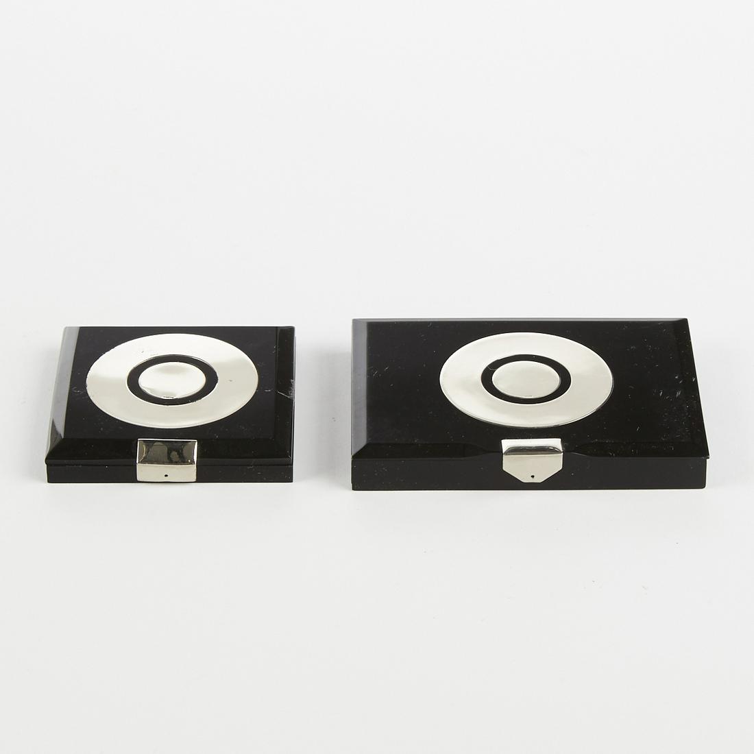 Elzac French Art Deco Bakelite Sterling Compact & Cig (1 of 9)