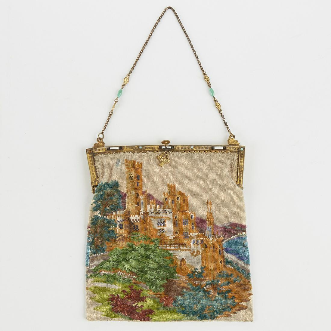 Deco European Castle Glass Beaded Purse (1 of 10)