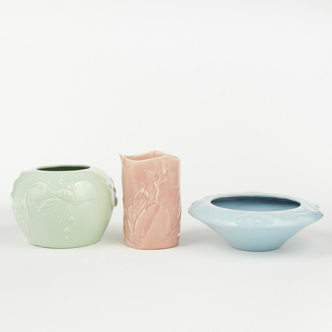 Grp: 3 Vernon Kilns Pottery Disney Fantasia Vases (1 of 9)