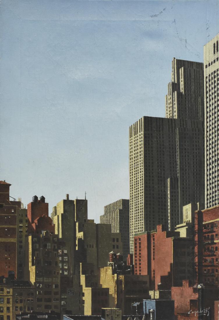 Jose Manuel Capuletti New York Skyline Oil on Canvas (1 of 5)