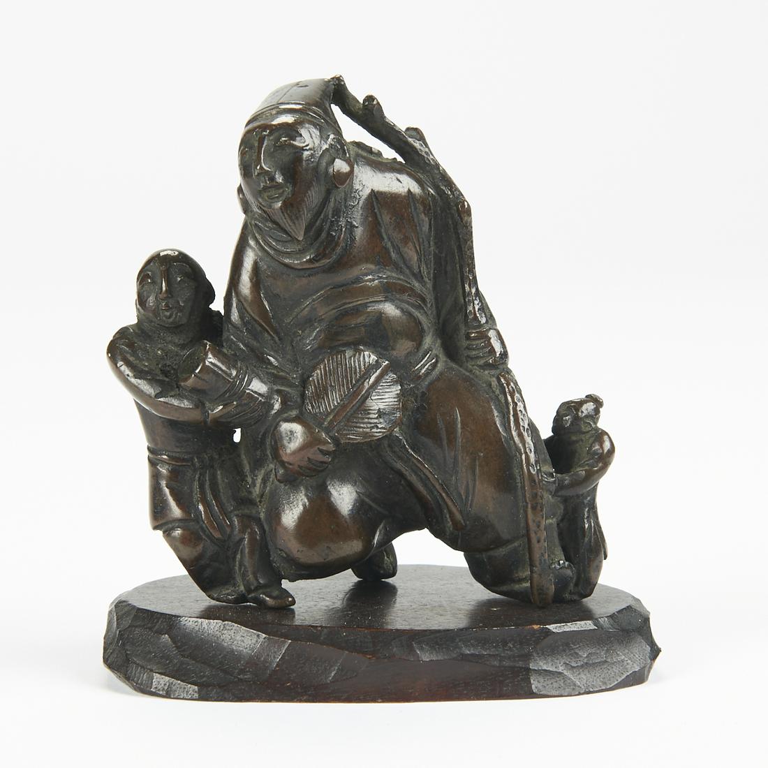 19th c. Chinese Bronze Water Dropper w/ Stand (1 of 6)