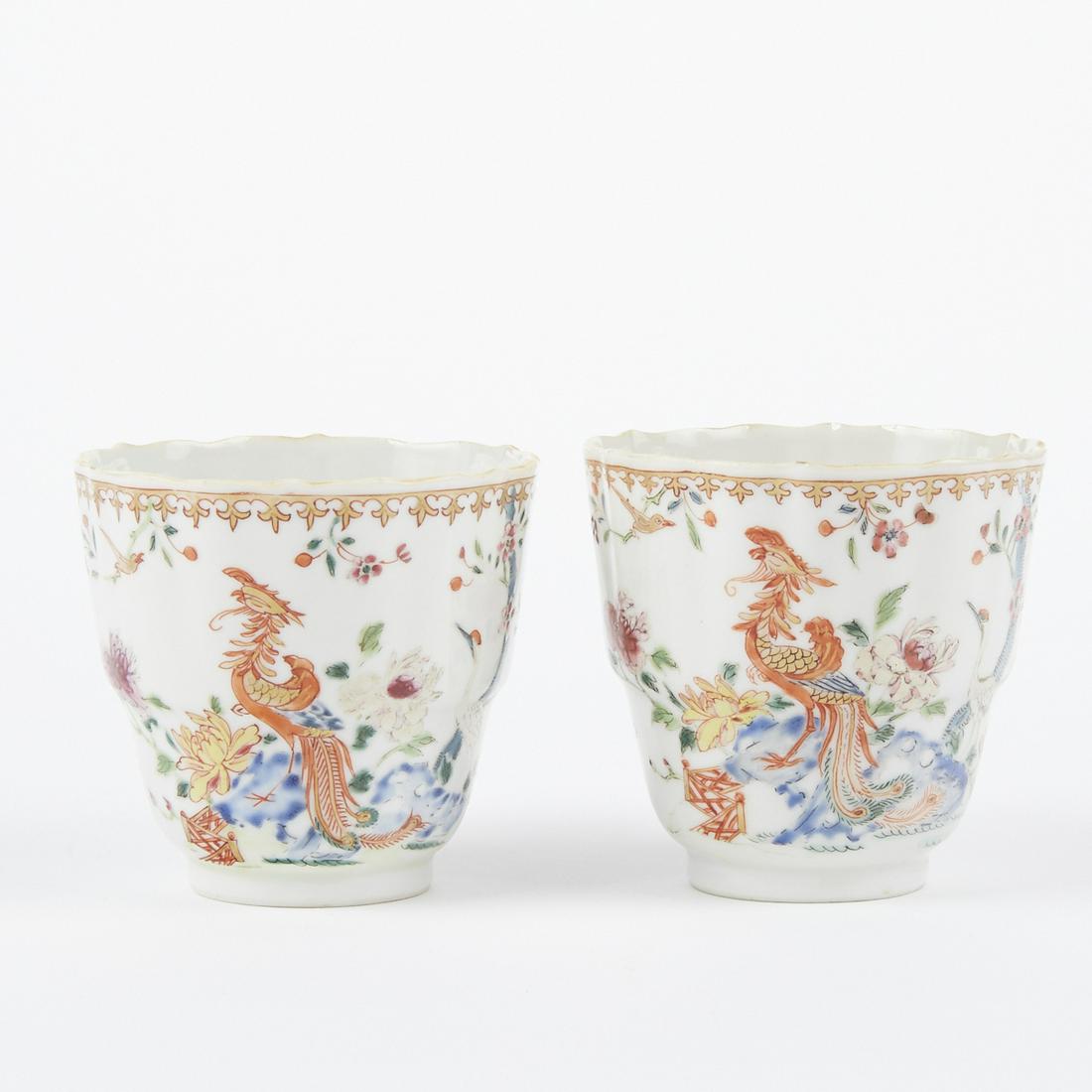 Pair of 18th c. Chinese Porcelain Famille Rose Teacups (1 of 5)